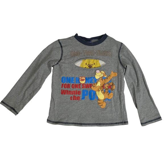 Disney Winnie the Pooh & Tigger - Kids Long Sleeve Gray Shirt - Size 6 - Picture 6 of 7